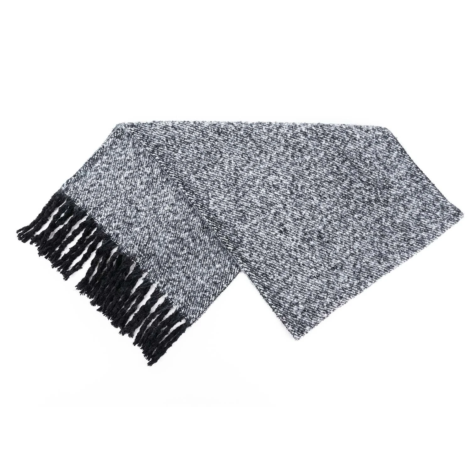 Lieferant Frauen Frühling Herbst Frauen Männer Zubehör Woven Schwarz / Weiß Quaste Solide Super Soft Classic Große Gemütliche Oversize Cappa Tippet Turban Cape Schal