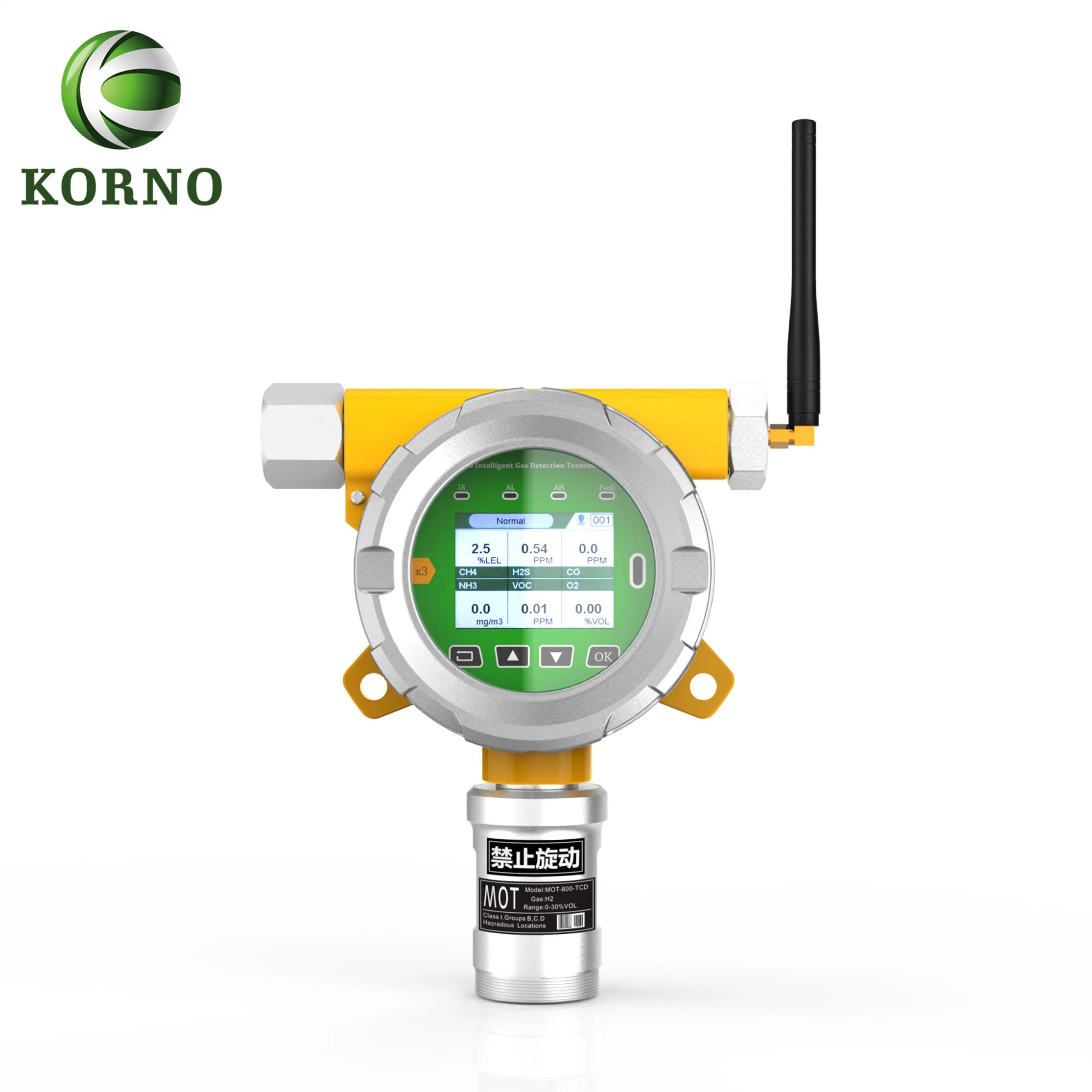 Combustibles en la pared con alarma Detector de Gas fijos