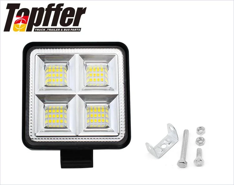 4 Inch Square 192W 64LED 6000K 4800lm Square Waterproof LED Working Light for off-Road SUV Boat 4X4 Jeep Jk 4WD Truck