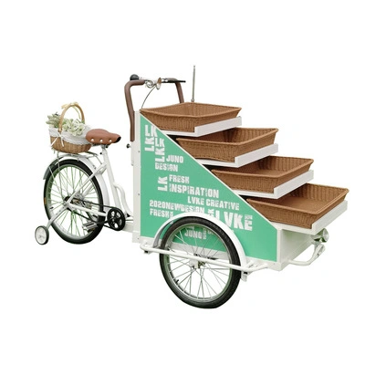 Beliebte Straße Vending Food Trailer Warenkorb Mobile Vending Cart Icecream Flower Bike