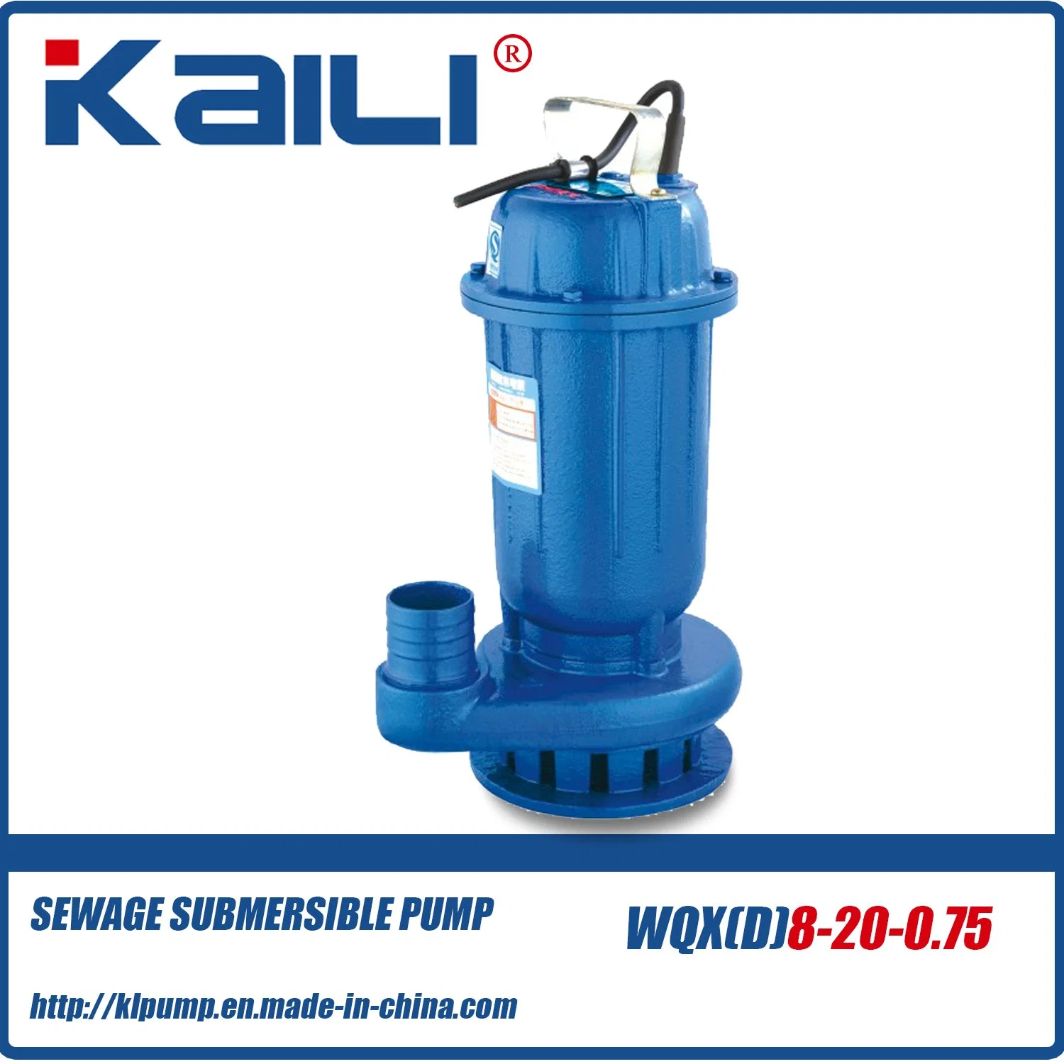 WQX Waste Water Submersible Sewerage Pump Sewage Suction Pump