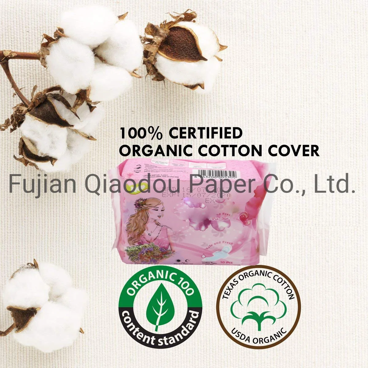 Qiaodou Low Price Very Cheap Women Sanitary Pads Suppliers Anion Sanitary Napkins