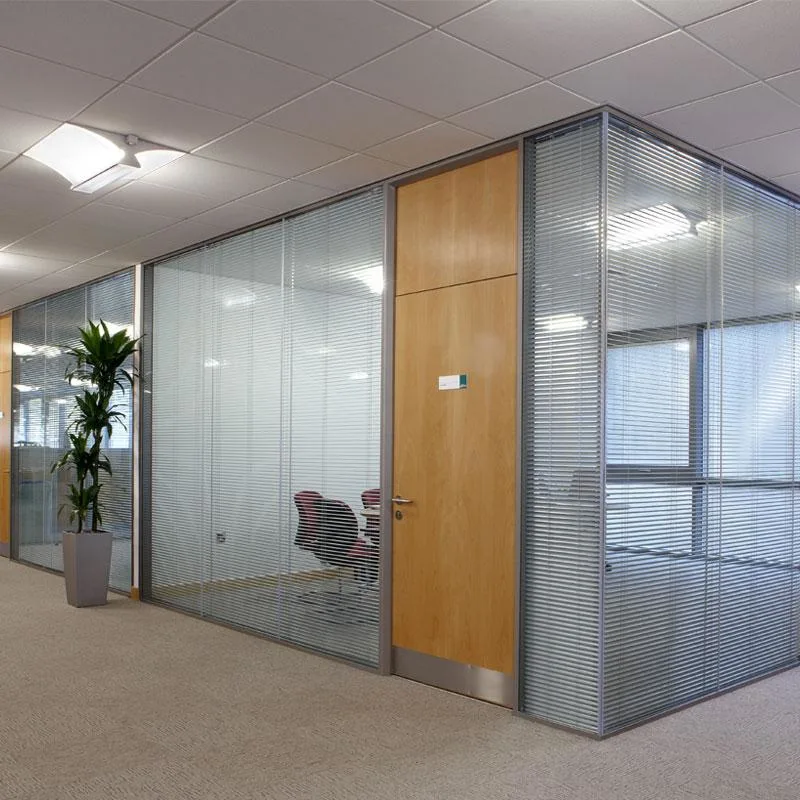 Office Cubicle Operable Framless Modular Single Double Glazed Layer Glass Partition Walls Manufacturer