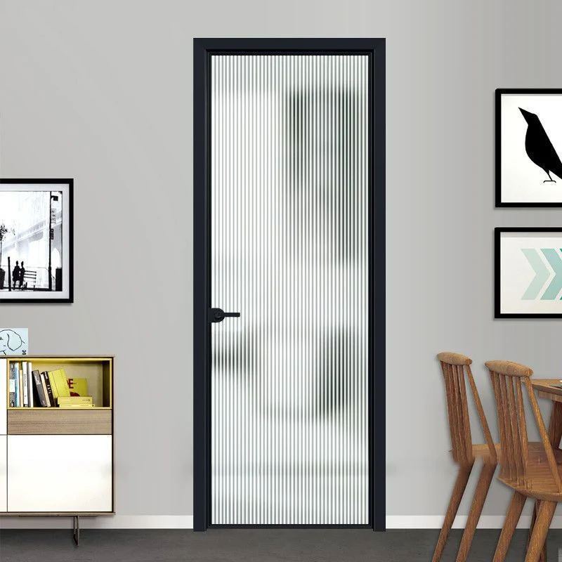 Hot Sale Slim Narrow Frame Glass Door Interior Casement Aluminum Toilet Bedroom Doors