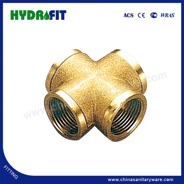 Female Cross Brass Water Hose Fitting Connector for Plumbing (MK10112)