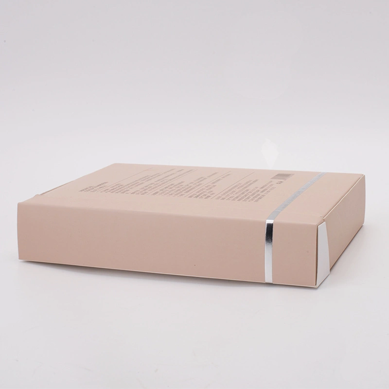 Cigarette Case Shape Pink Packaging Box with Silver Foil Emboss Printing for Mask