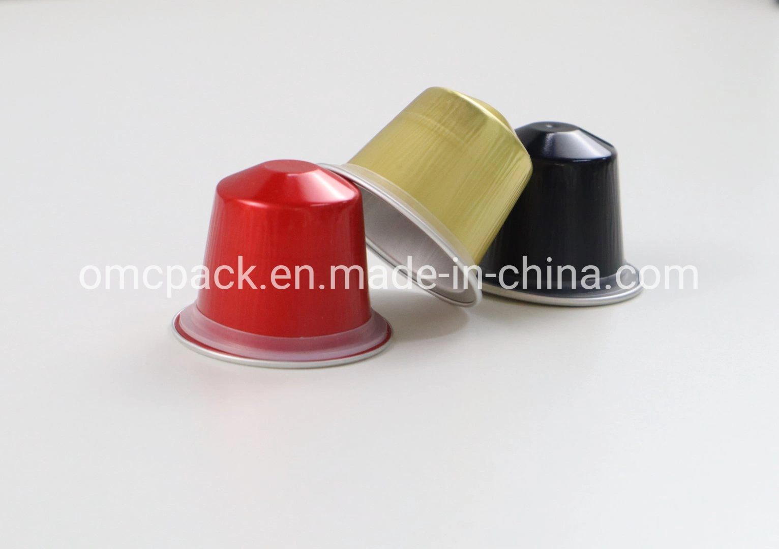 Disposable Aluminum Coffee Capsules De Cafe Packaging Pod Empty Coffee Nespresso Capsule