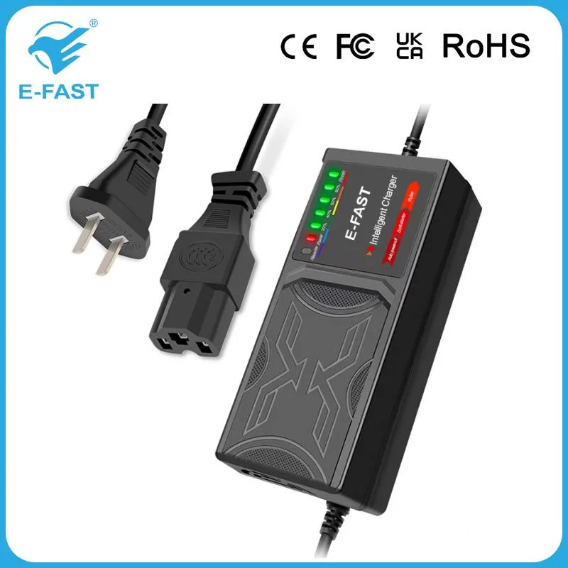 Entièrement automatique 64V 52Ah véhicule électrique Chargeur de batterie au plomb avec lampe de clignotant