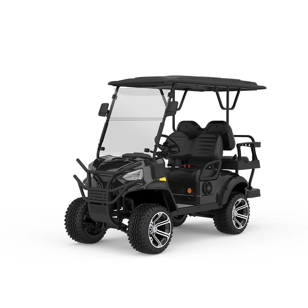 48V Battery Operated Legal Driving Golf Buggy Champagne 4 Passengers Electric Golf Car