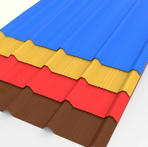 PPGI Roofing Tiles Prepainted Gi Corrugated Steel Sheet Metal Color Coated Galvanized Steel Sheet Roof Sheet Prices Colorful