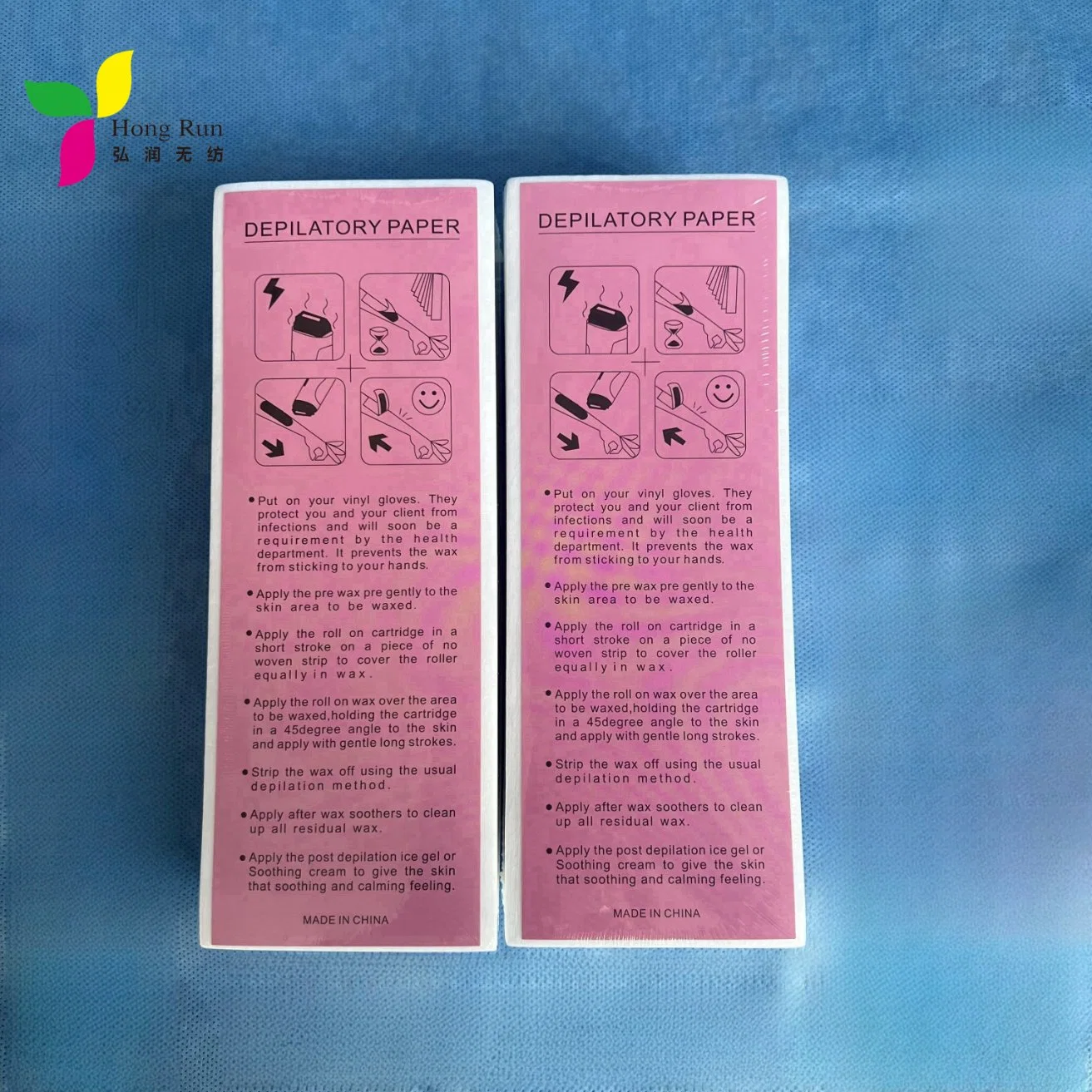 Papel desechable para eliminar el cabello al por mayor papel de cera para eliminar el cabello Tira