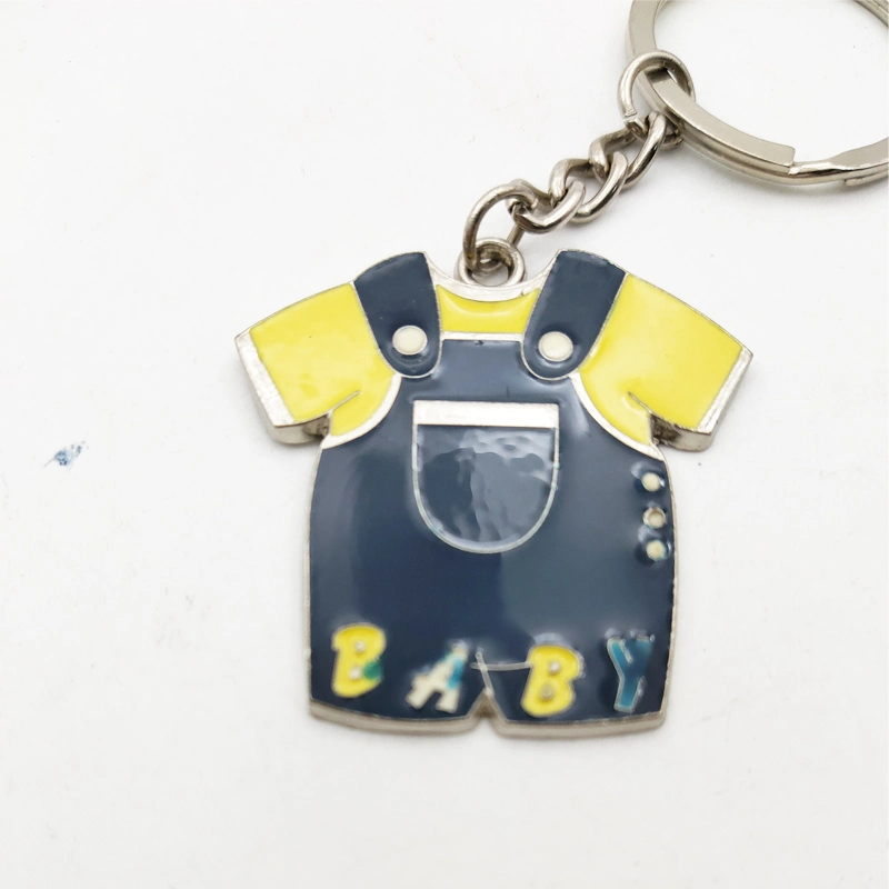 Metal Keychain with Children's Clothes