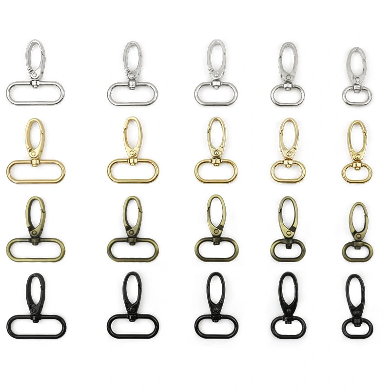 Moda Colorful Oval Gold aleación Snap Hooks para Keychain Accesorios de bolsa