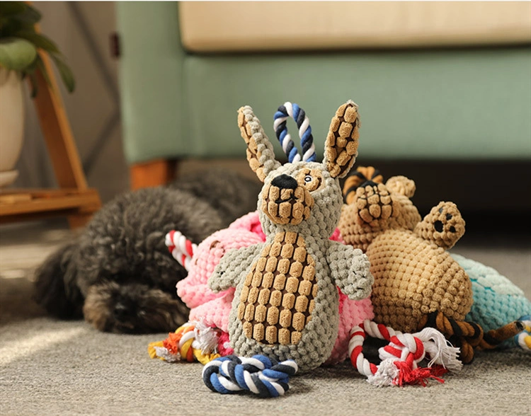 Factory Directly Sale Wholesale/Supplier Knitted Toy Dog Chewing Toys Plush Toys for Pets