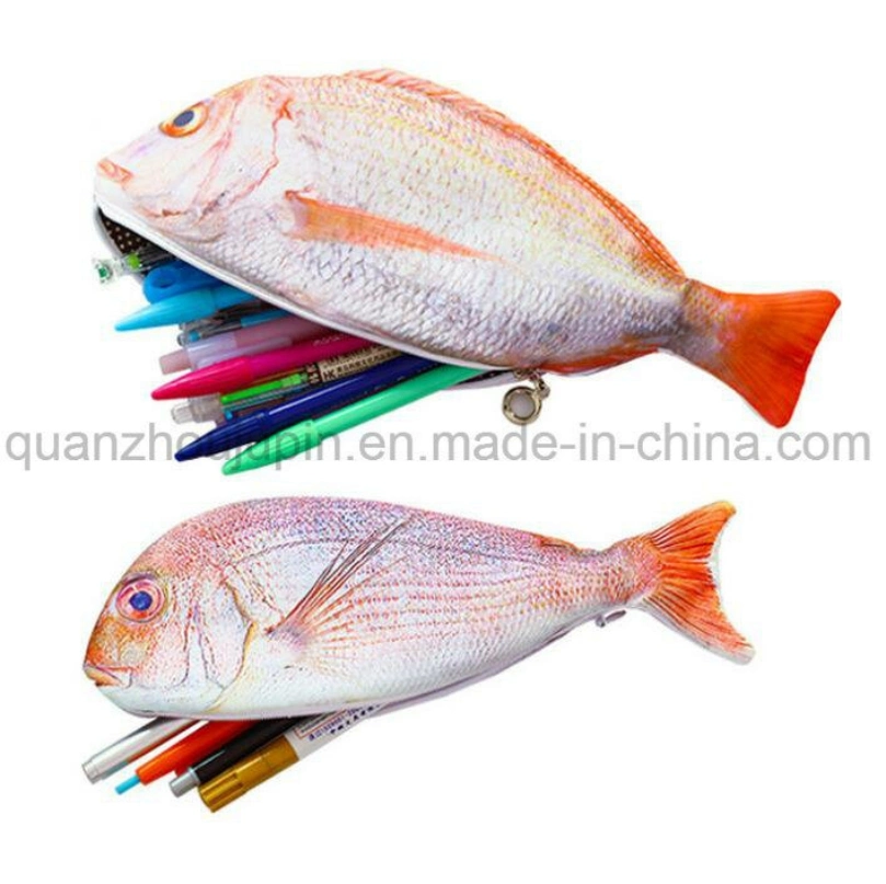 OEM Artificial Fish Stationery Pencil Case Bag