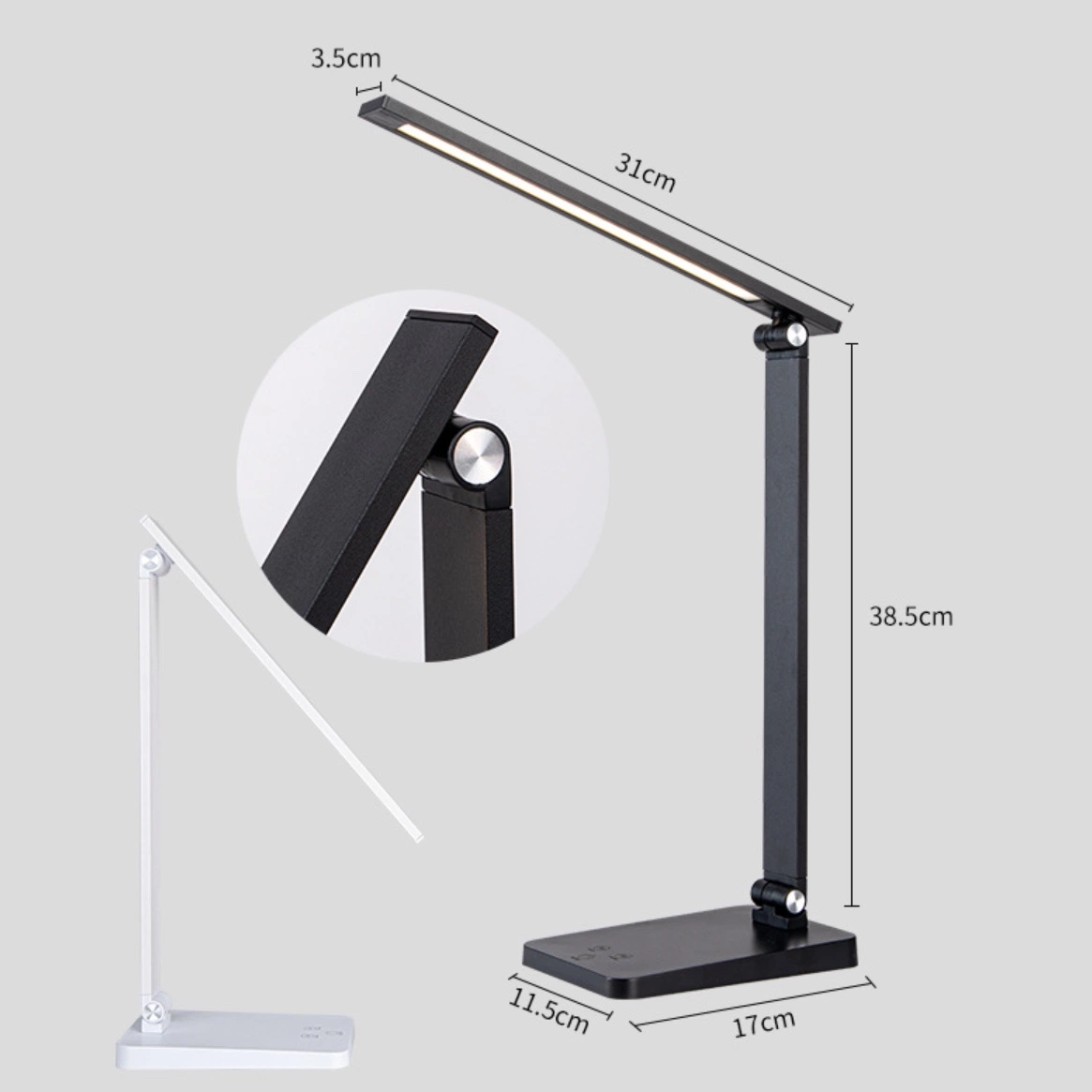 Atenuación táctil plegable ajuste de color LED Luz de escritorio dormitorio de estudiantes Luz de lectura