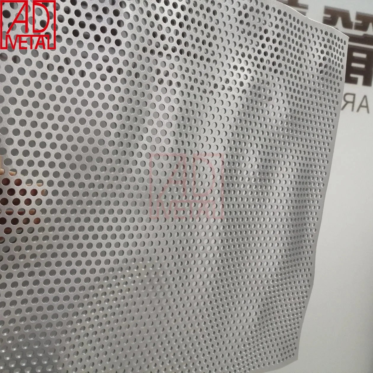 Metallic PVDF Aluminum Hammered Waving Perforated 3D Wall Panels for Interior/Exterior Wall Covering