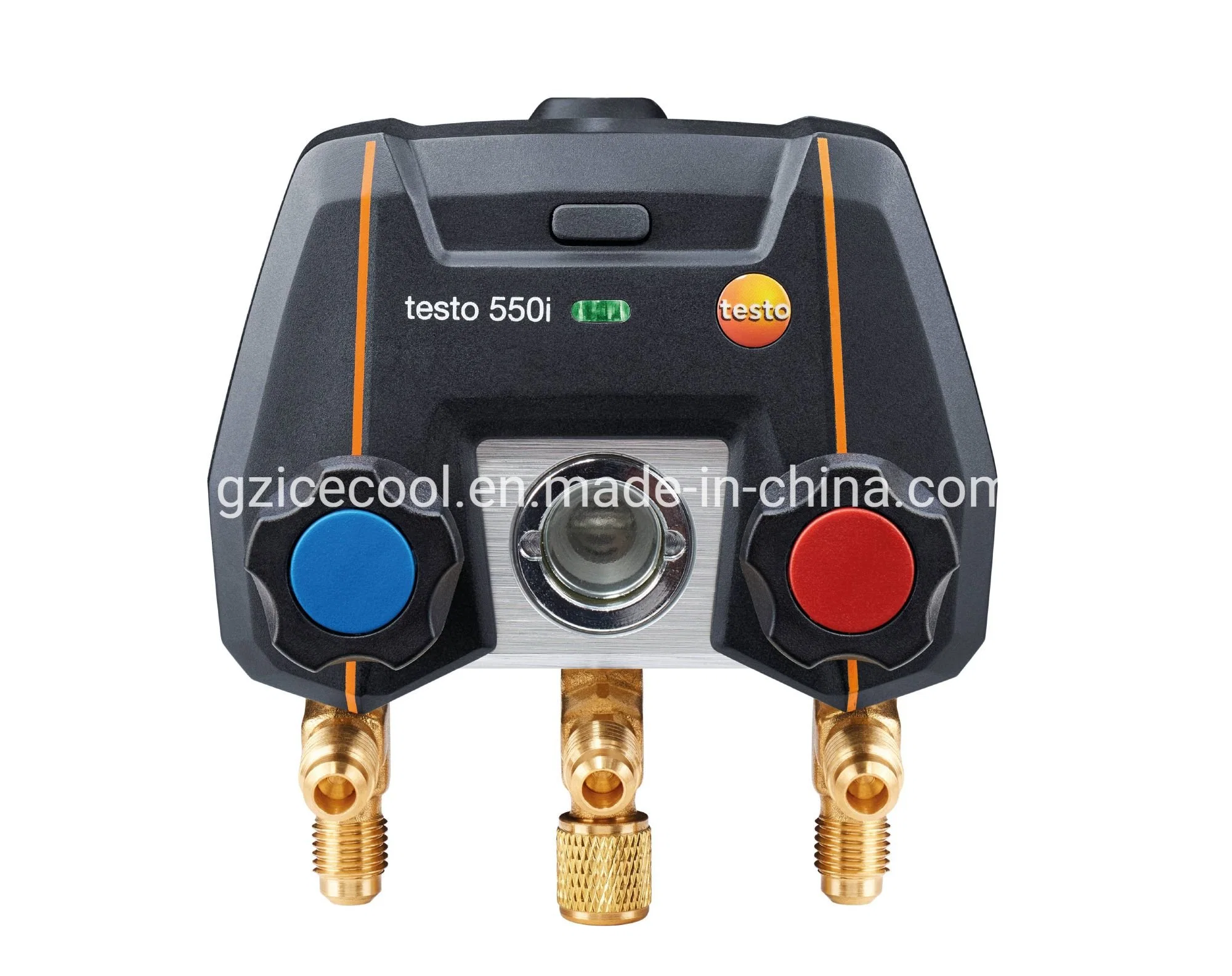 Testo 550I Set Smart Kit APP Controlled 2 Valves Digital Manifold Gauge with Wireless Bluetooth Clamp Temperature Probe (NTC) 0564 3550