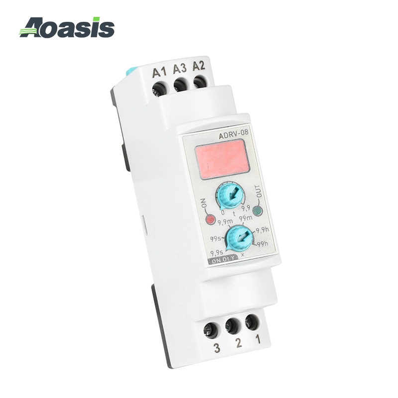 Aasis Adrv-08 220В или 110VAC 24VDC 50 Гц задержка реле дискретная Реле времени дисплея