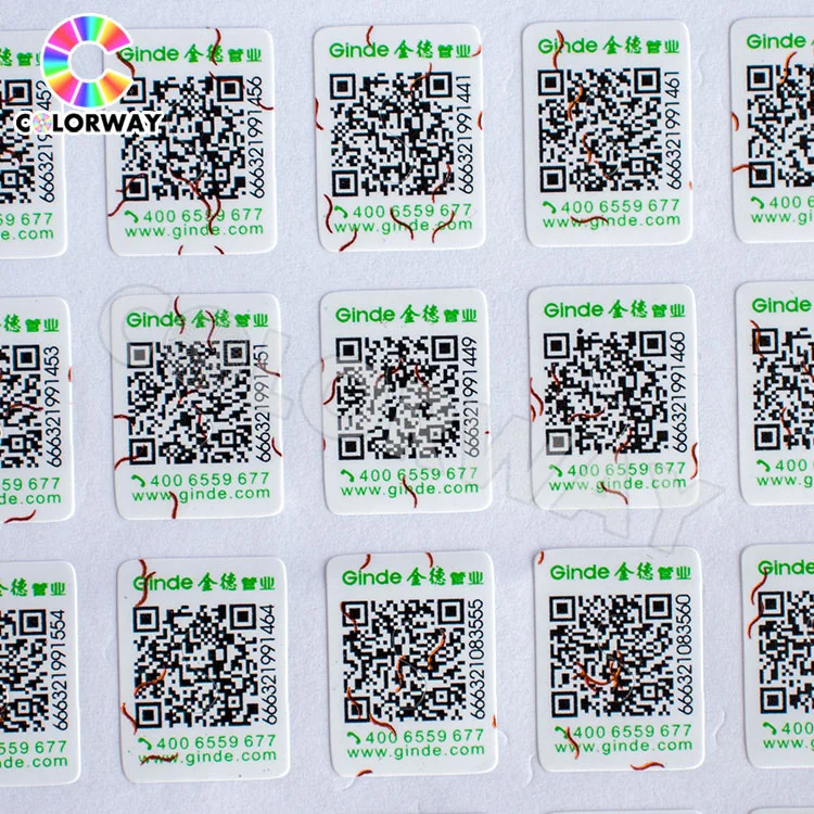 Best Selling Good Quality Full Glossy Hologram Sticker Security