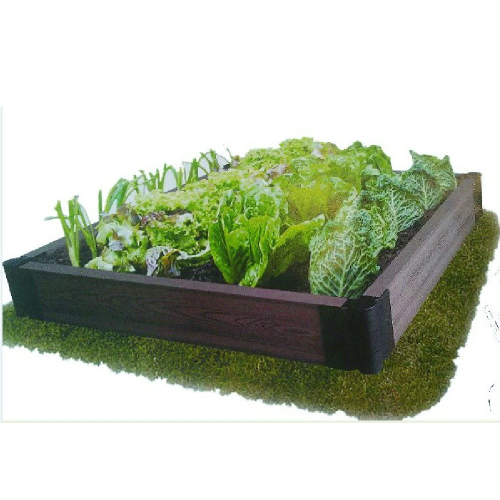 Wood Grain Customized Size Color DIY Garden Decoration WPC Flower Planter Vegetable Box