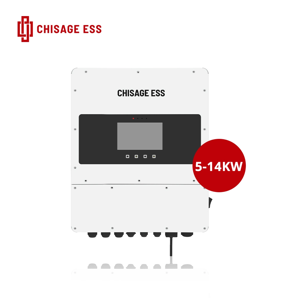 Chisage ESS 5000W 5kVA triphasé, fil de grille hybride PV Inverseur avec degré de protection IP65 pour système de panneau solaire