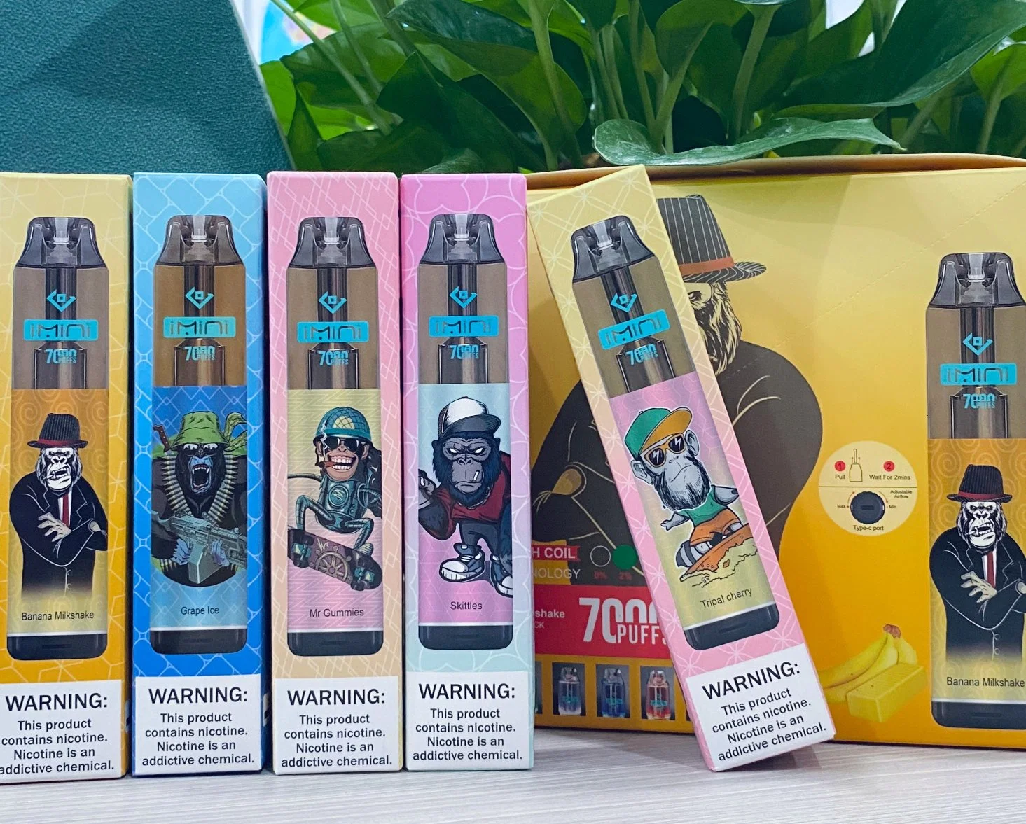 Large Stock 7000puffs 15ml Anthropoid Style Design 7000 Puffs Disposable/Chargeable Vape Randm Disposable/Chargeable vape