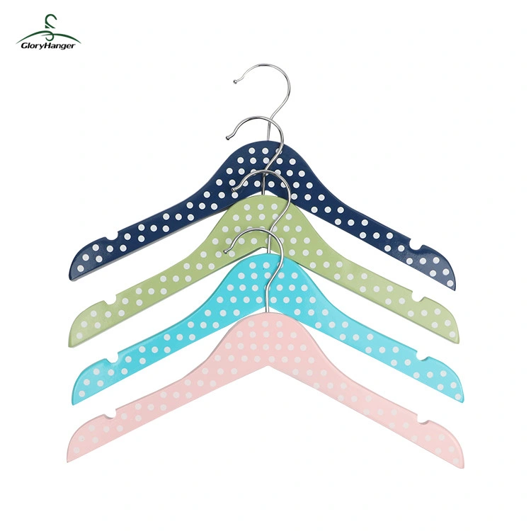 Colorful Child Wood Top Suit Hangers