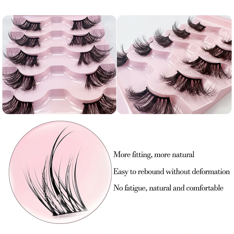 High Imitation Mink Hair 5 Pairs of Half-Eye False Eyelashes