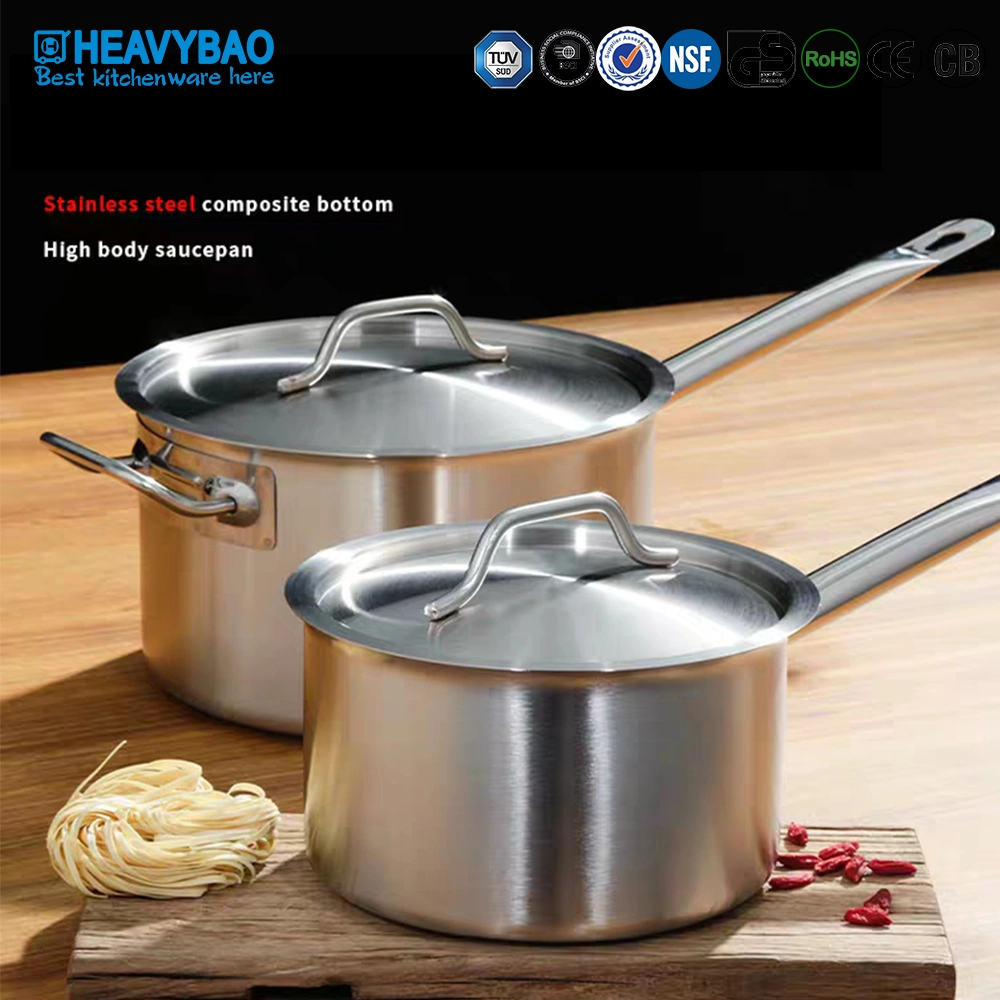 Heavybao High Body Sandwich Combine Bottom Induction Sauce Pot