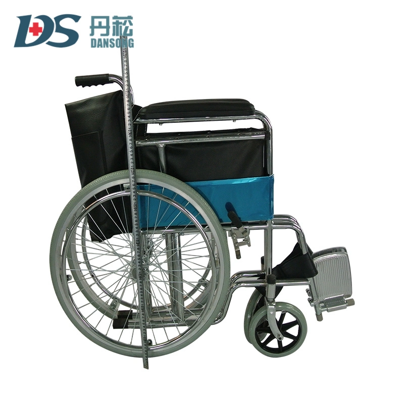 Medical Furniture Lightweight Leather Adjustable Maunal Wheelchair for Old People