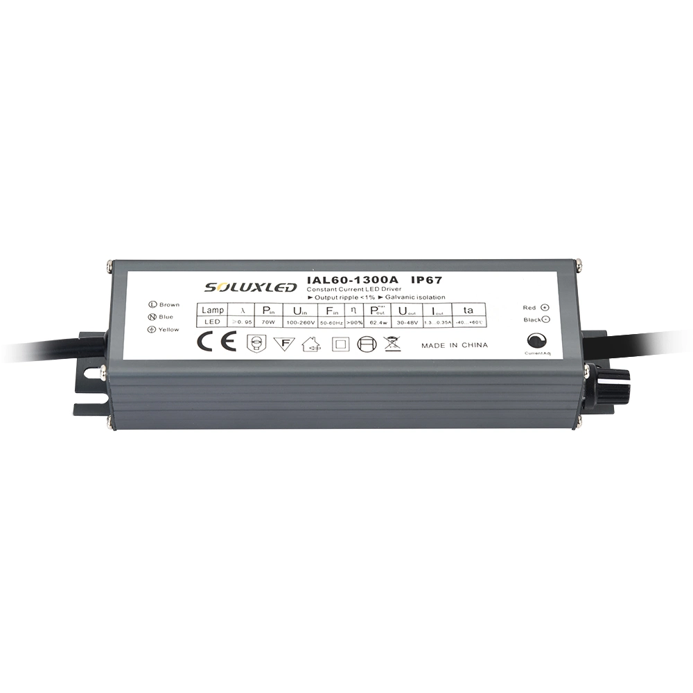 60W 350-1300mA Verstellbarer LED-Treiber mit Drehknopf-Dimmer Für Grow Light