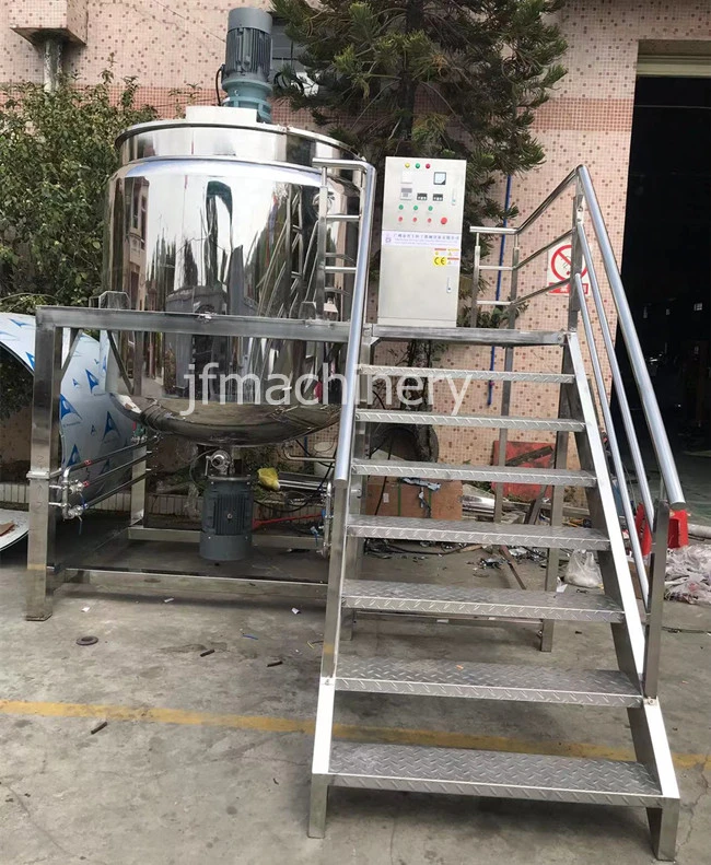 Stainless Steel Heating Jacket Mixing Tank with Agitator and Homogenizer