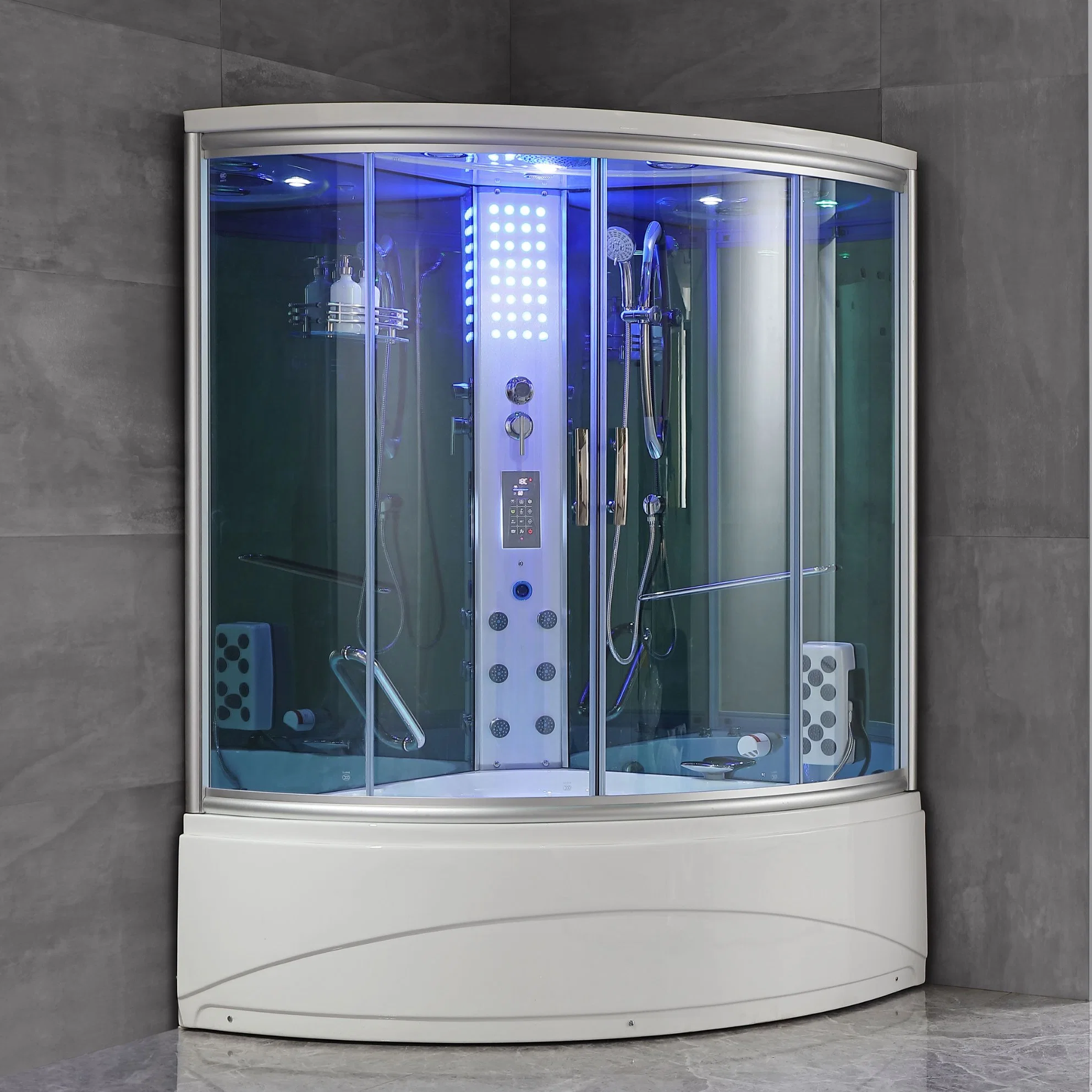 1350X1350X2290mm Corner Installation Steam Shower Room Y851