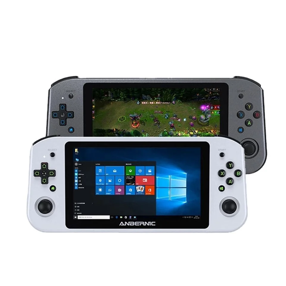 Win600 Handheld Game Console Mini Laptop Windows10 PC Handheld Game Player for Steam/PS3/PS2/PSP/Wii 5.94-Inch AMD Athlon Silver