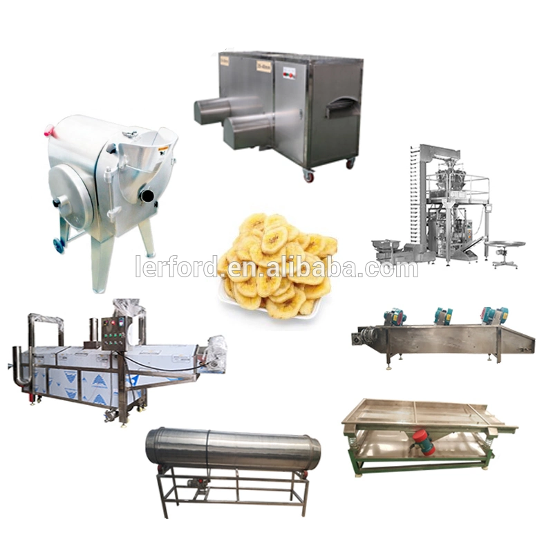 Big Capacity 300kg 500kg 1000kg/H Plantain Banana Chip Cutting Frying Processing Production Machine Line