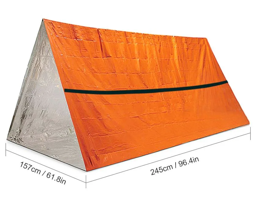 3-4 persona Galvanized Acero temporal Camping tiempo frío Triángulo Tent