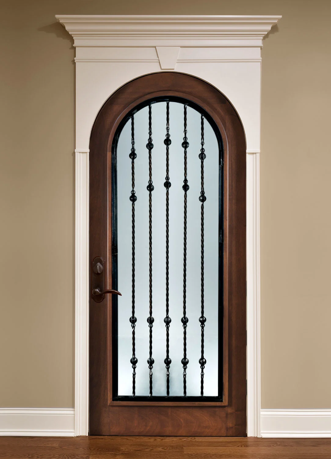 Top Arch Interior Solid Wood Wooden Composite Door Manufacturer