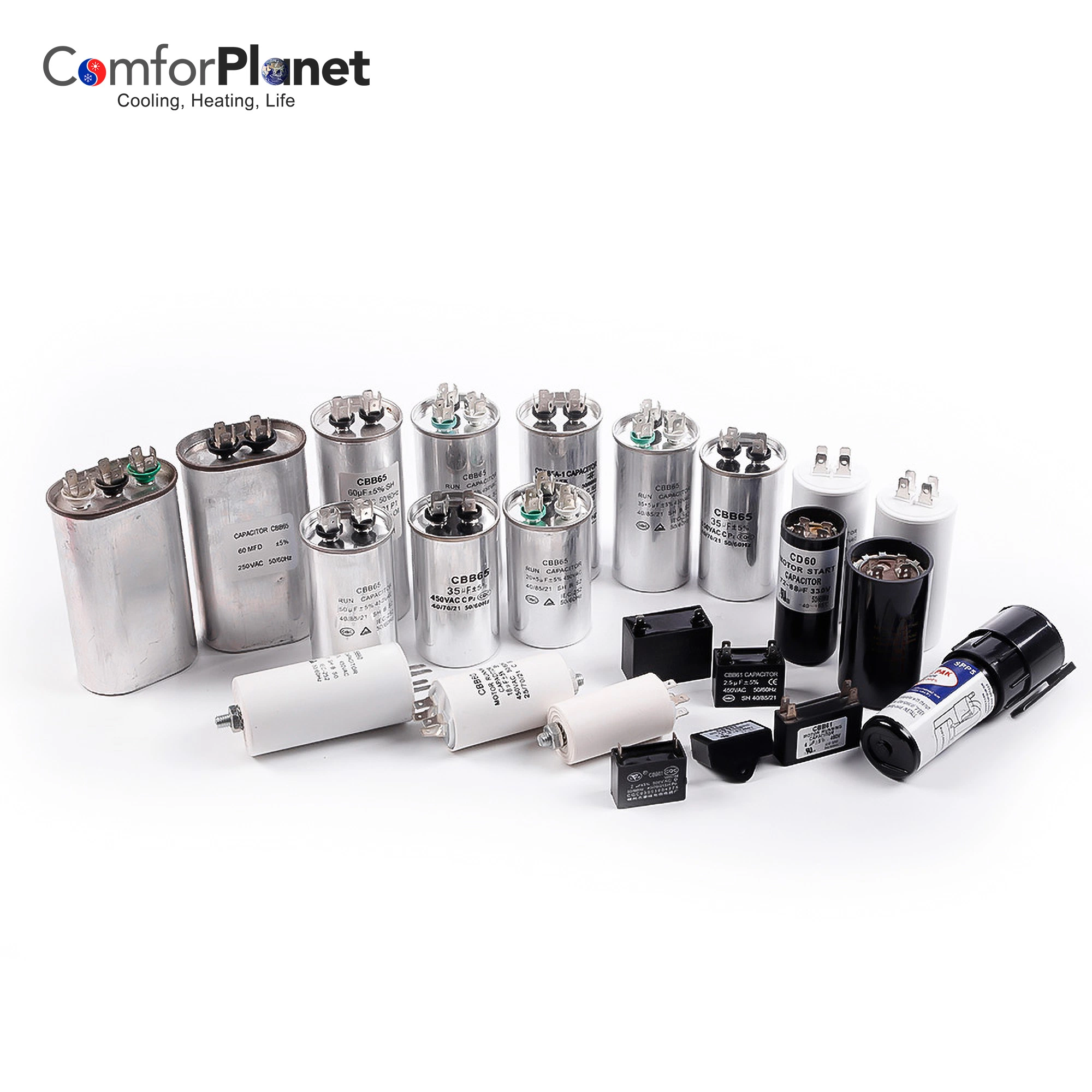 Wholesale/Supplier TUV, UL, CE Approved AC Capacitor 50/60Hz 3-120&mu; F Cbb60 Capacitor for Motor Run Applications