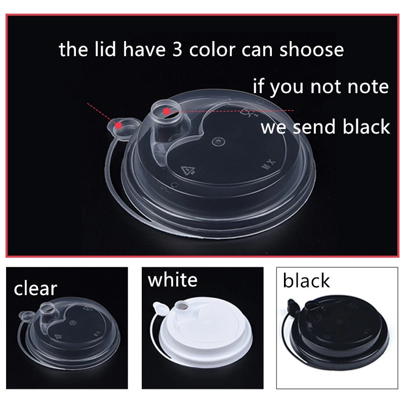 Disposable Plastic Cup Lid Panda Switch Cover Double Hole Love Leak-Proof Cover