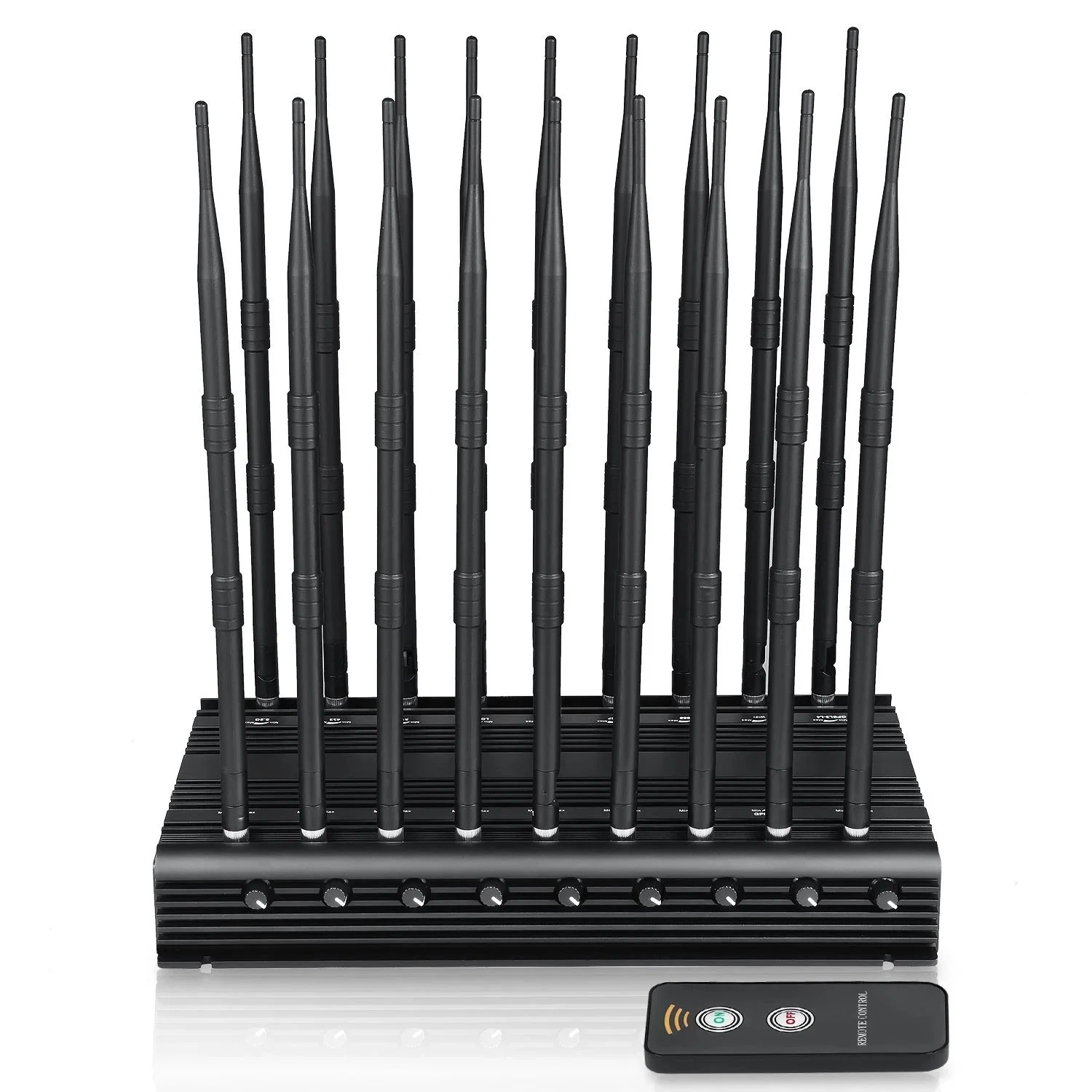 18 antenas 4G 5G móvil celular Jammer señal con mando a distancia para GPS L1 L2 L4 L5 Lojack WiFi 2G 3G