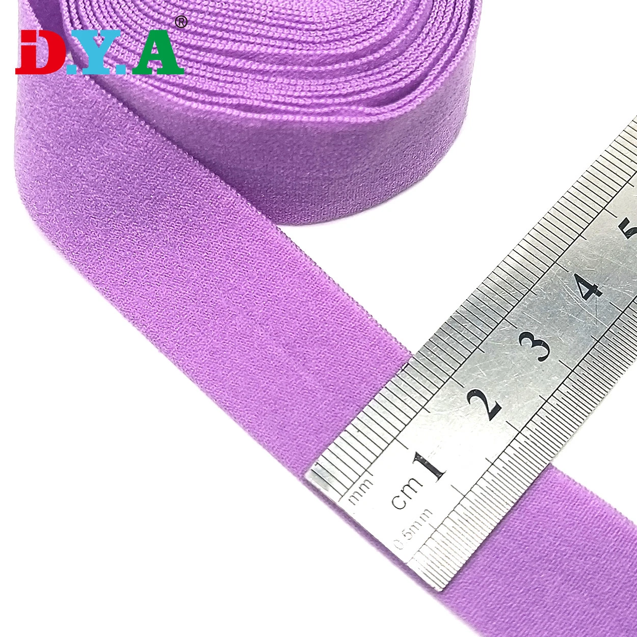 Factory Wholesale/Supplier Very Peri Binding Elastic Tape Nylon Spandex Purple Fold Over Elastic for Garment Underwear