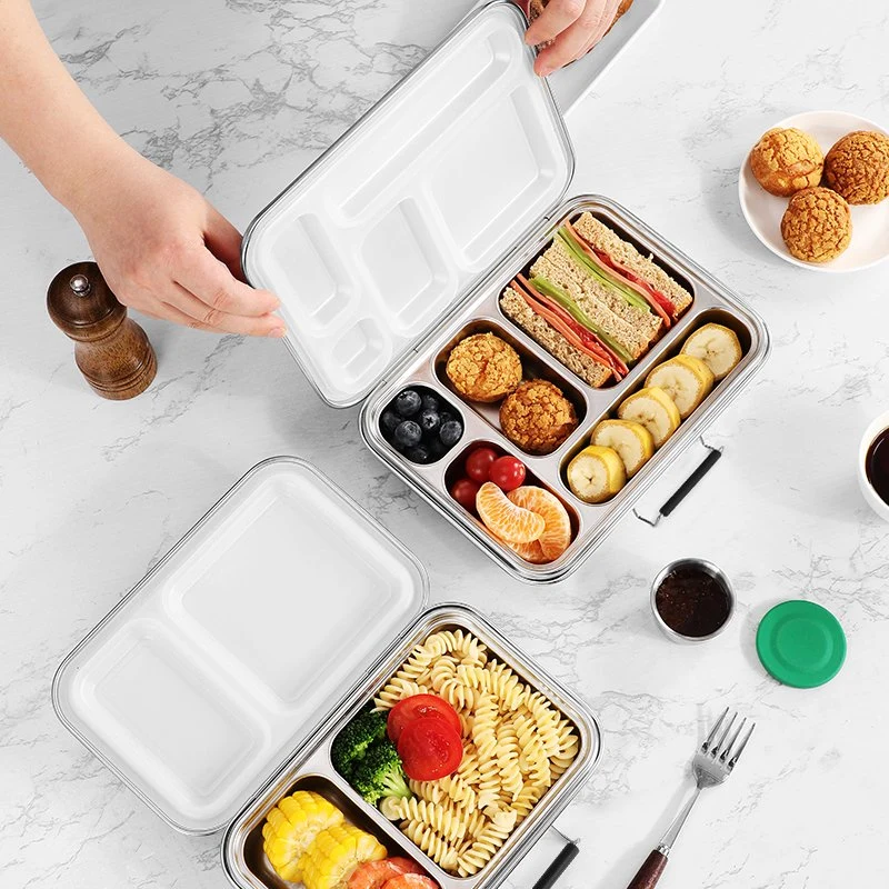 Aohea caixa de almoço inoxidável 304 Escola para crianças Bento Box Hot Produtos