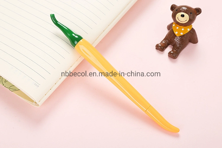 Custom Black Gel Ink Pen Cute Chili Pepper Shape Gel Pen