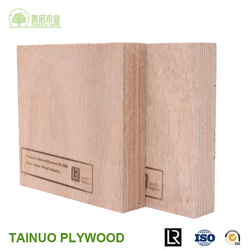 Waterproof A Grade Red Okoume Wood Grain Plywood