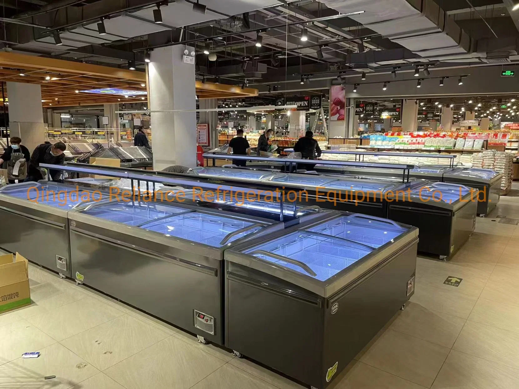 Supermarket Commercial Combined Island Freezer Frozen Freezer Display Fridge Refrigeration Equipment