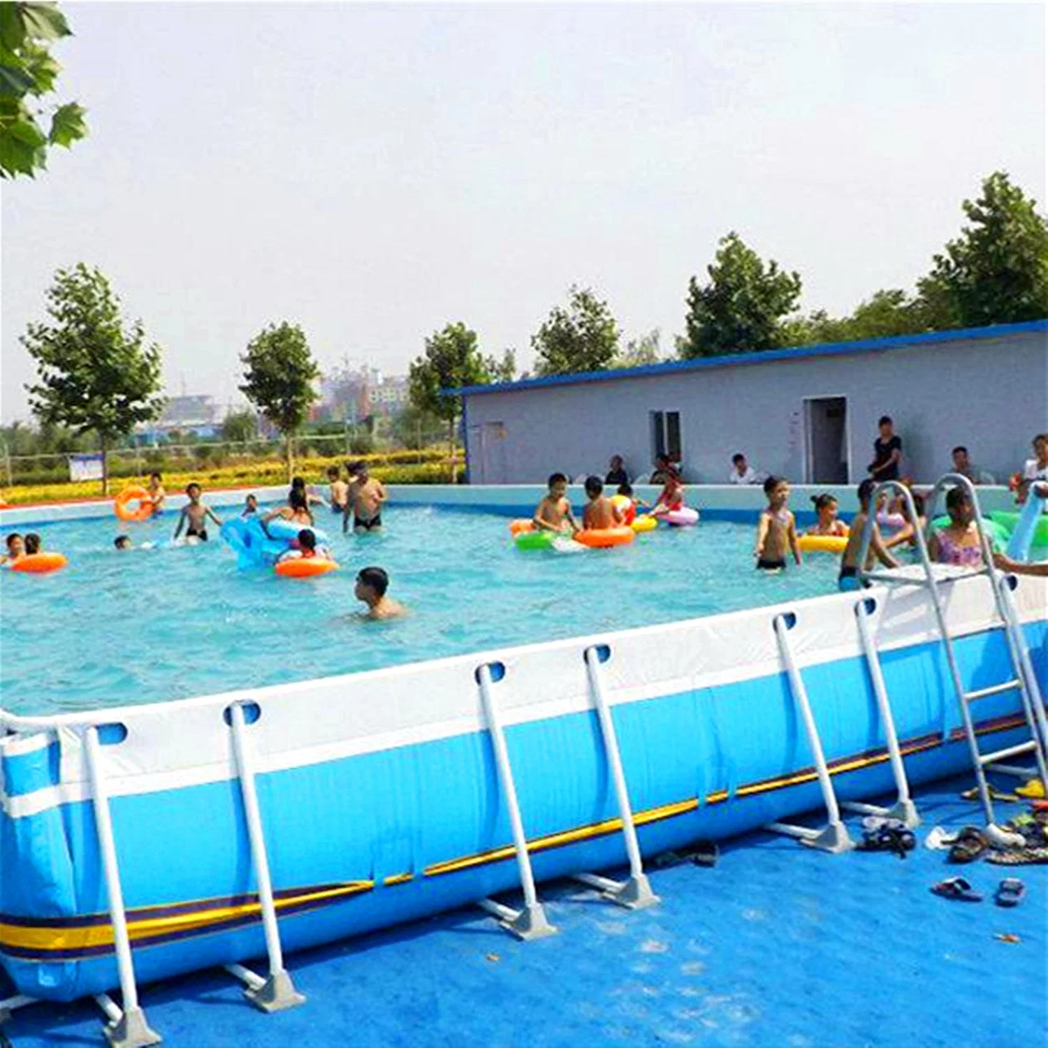 Customized Kids Inflatable Swimming Pool Slide Amusement Park Equipment Facilities