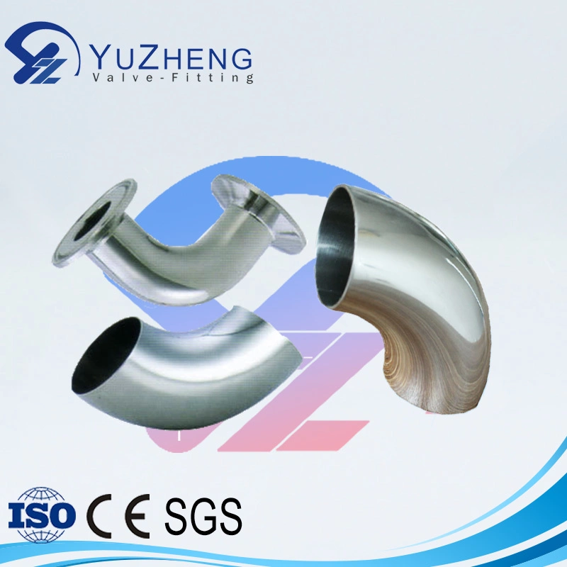 SUS316L Sanitary Pipe Fittings Stainless Steel Welded End 90degree Elbow