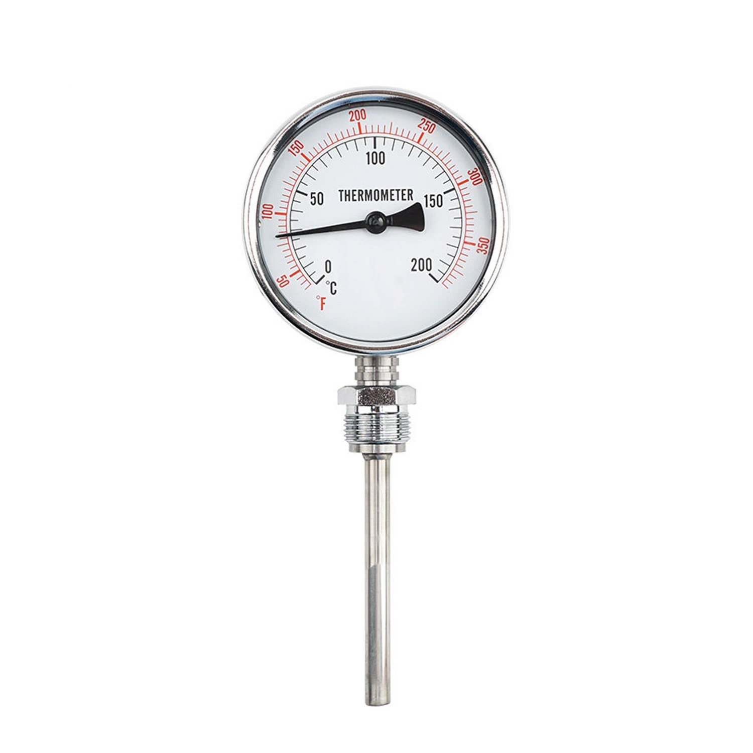 Professional 100mm Diameter Industrial Stainless Steel Bimetallic Thermometer