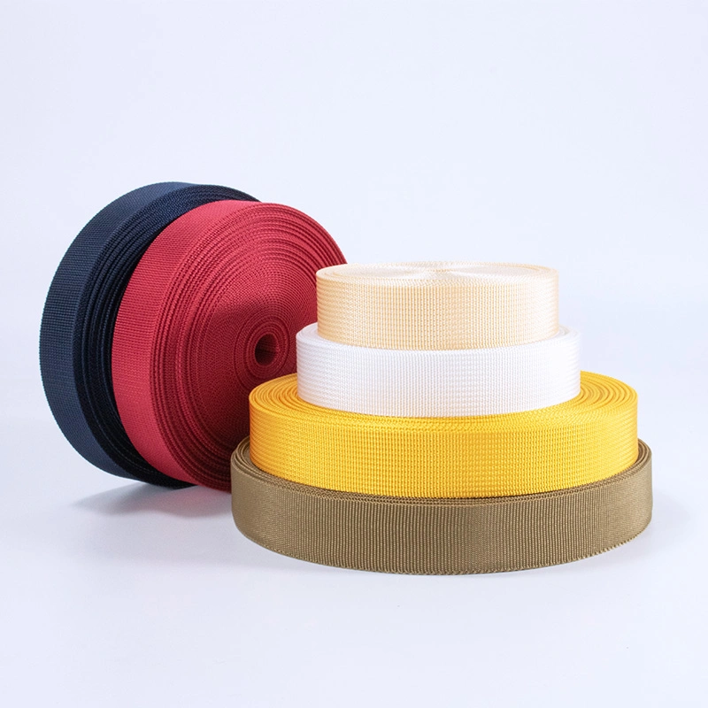 Tiras de tecido de poliéster de fábrica tecido durável reciclados em tecido de impressão personalizado do tecido do cinto de segurança personalizado